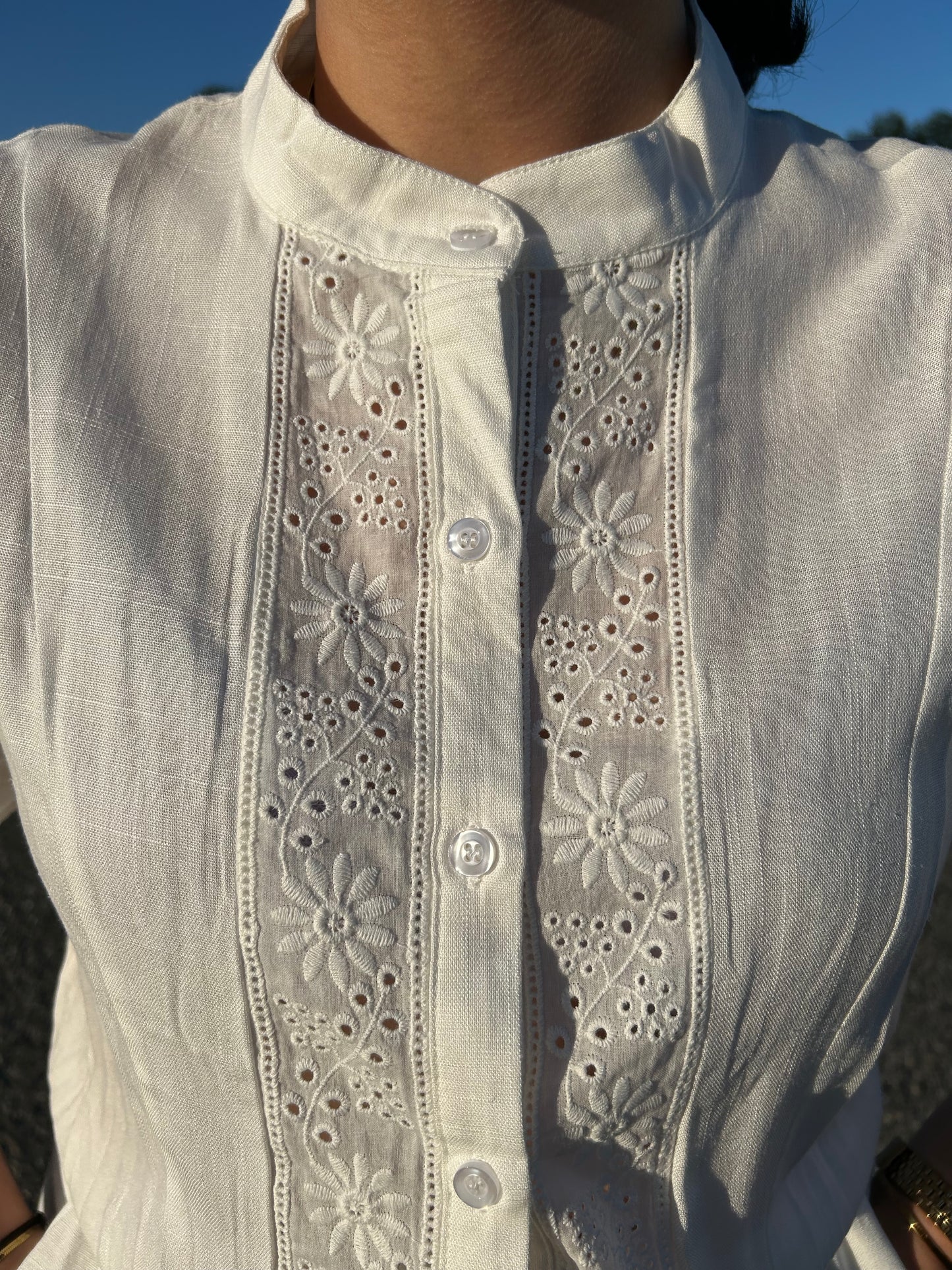 Korte jumpsuit broderie