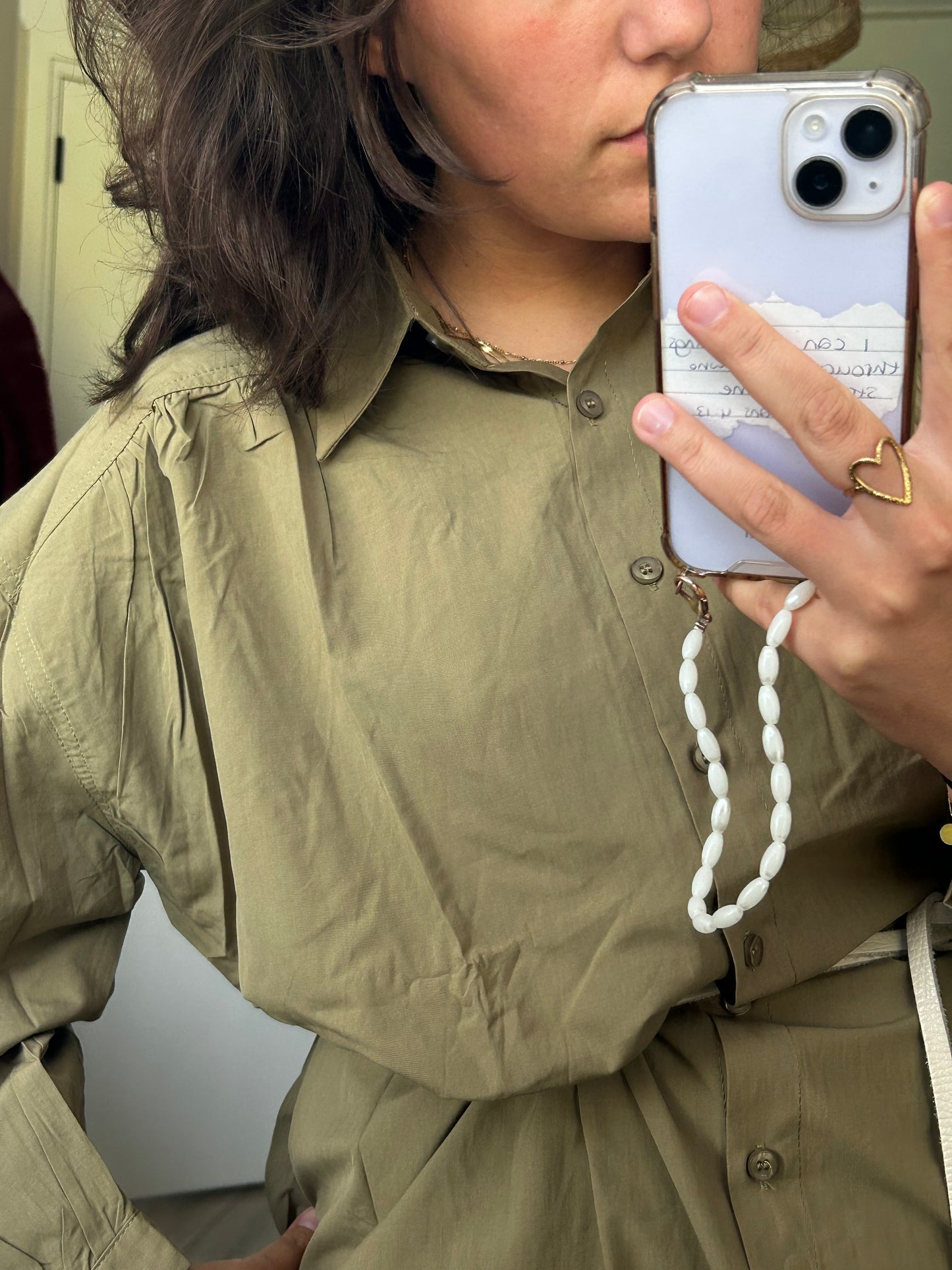 Groene blouse jurk