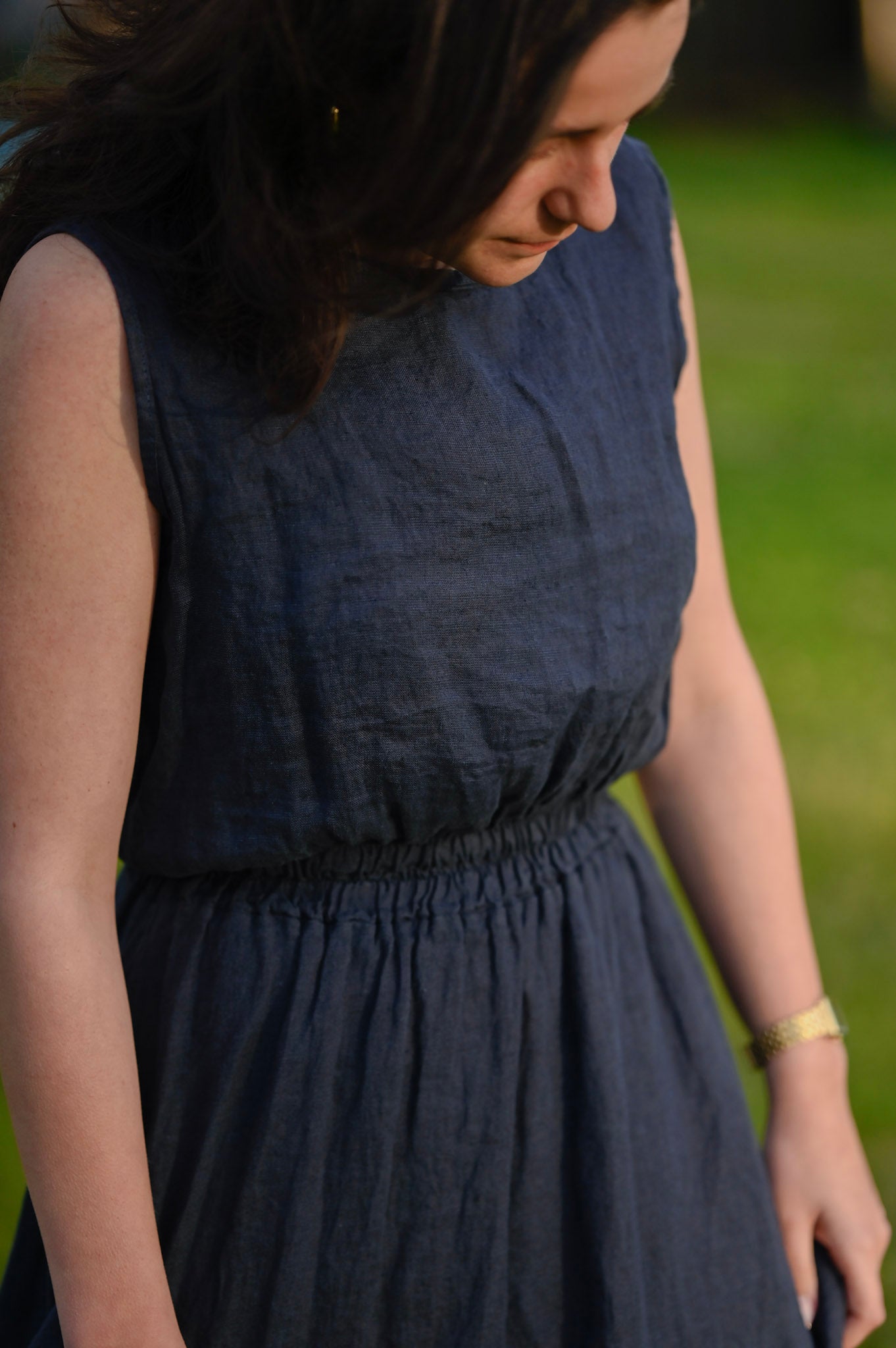 Linnen set navy