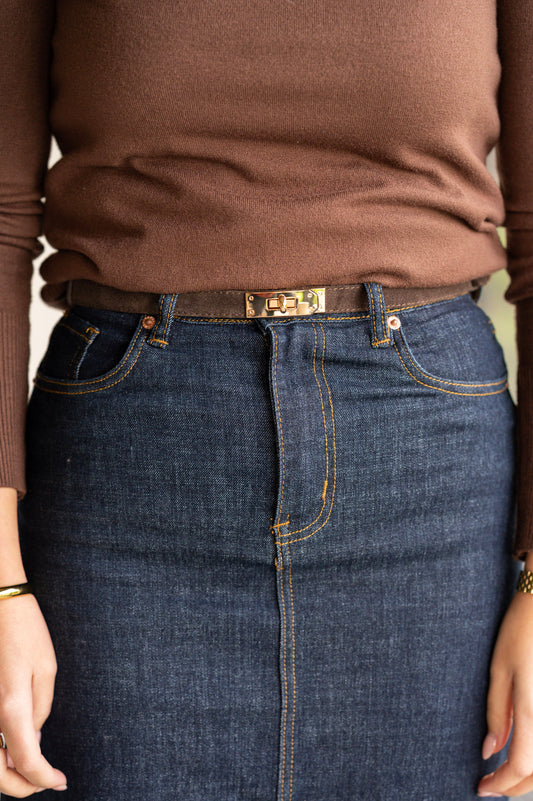 Riem suède choco