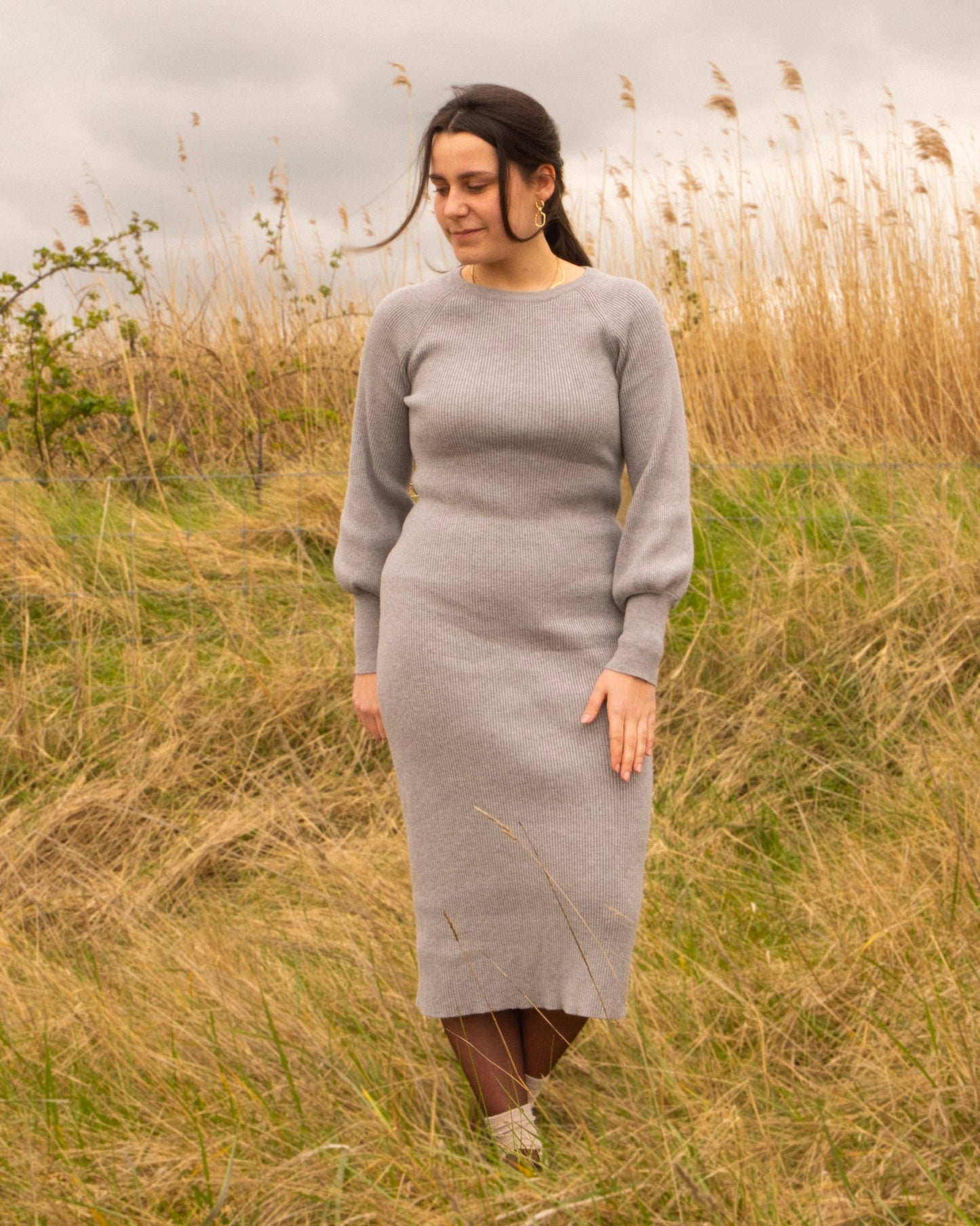 Bodycon jurk grijs