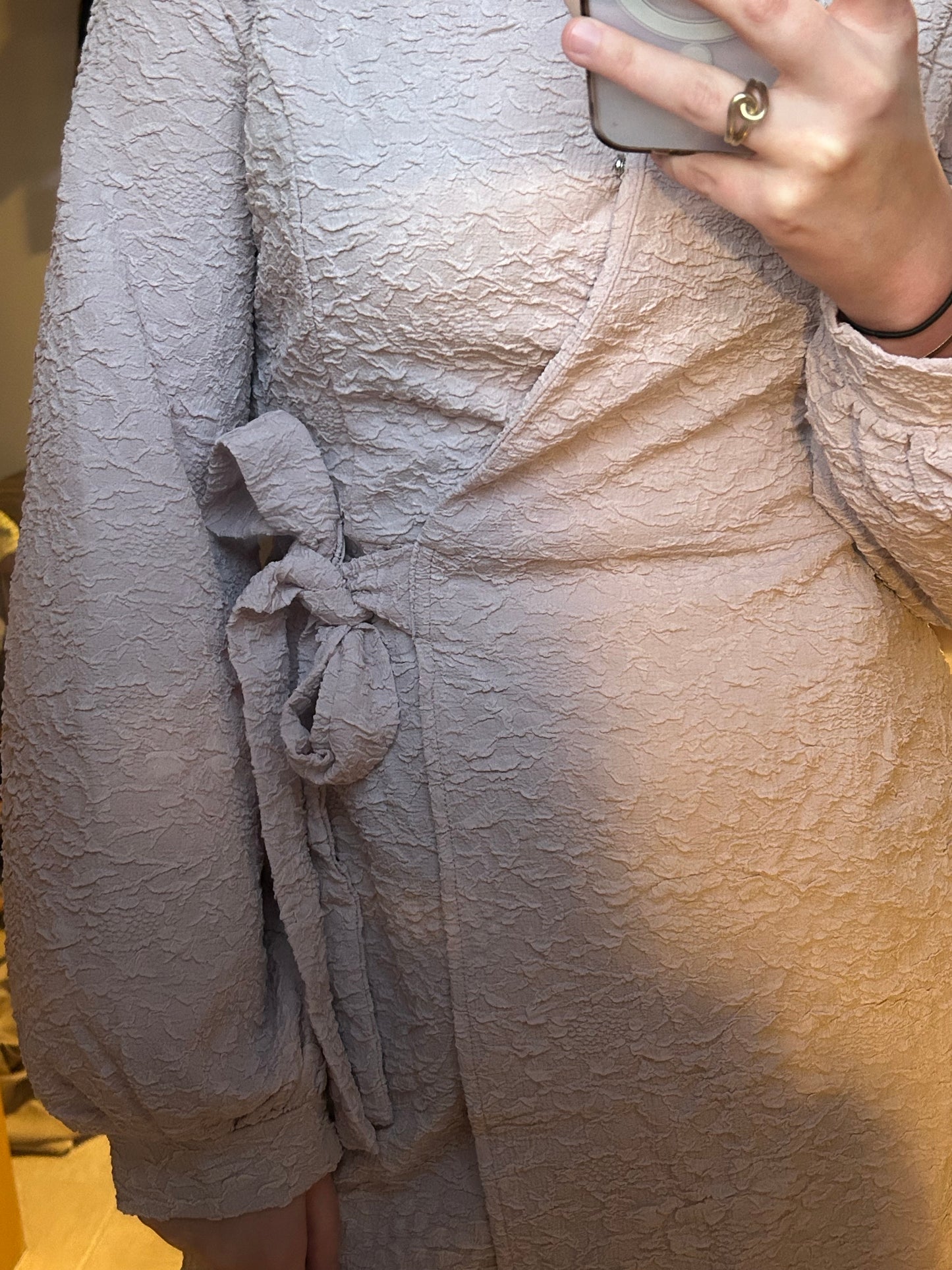 Lichtroze overslag jurkje