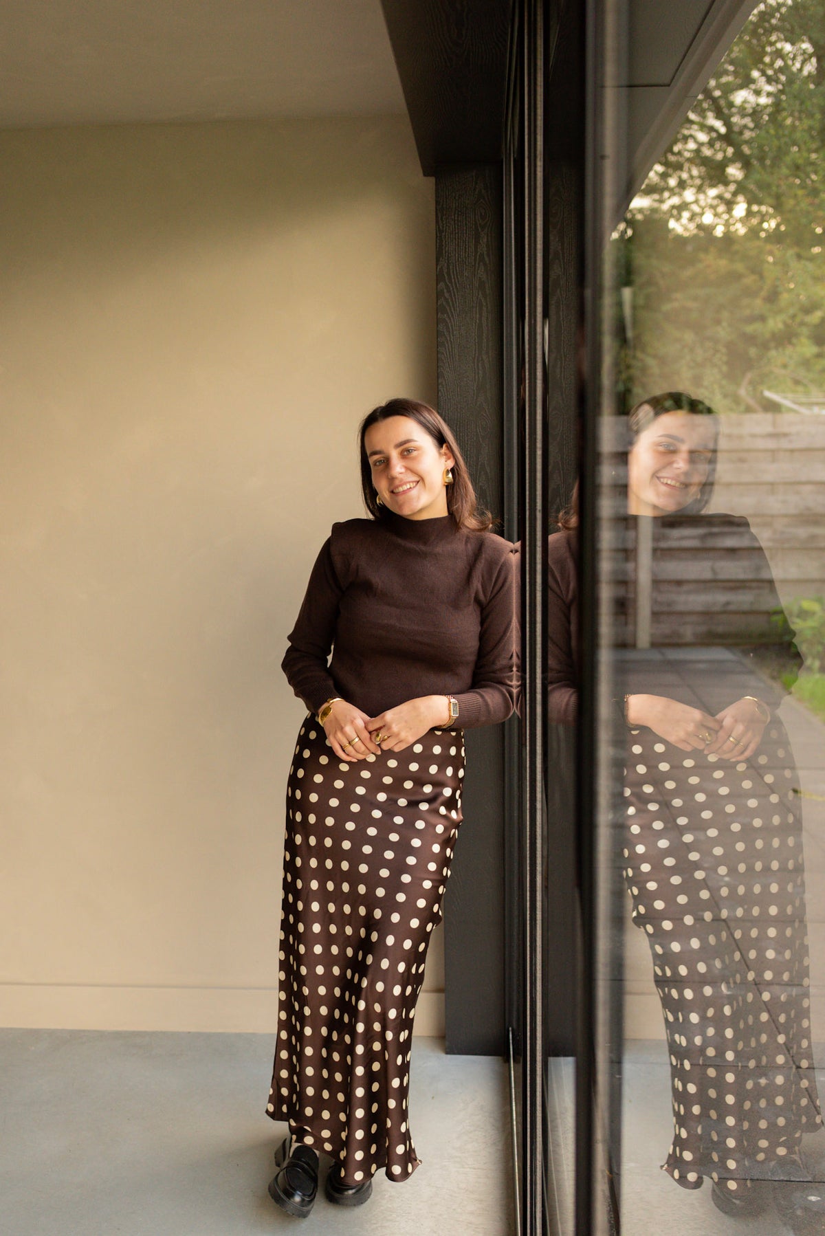 Polkadot rok bruin