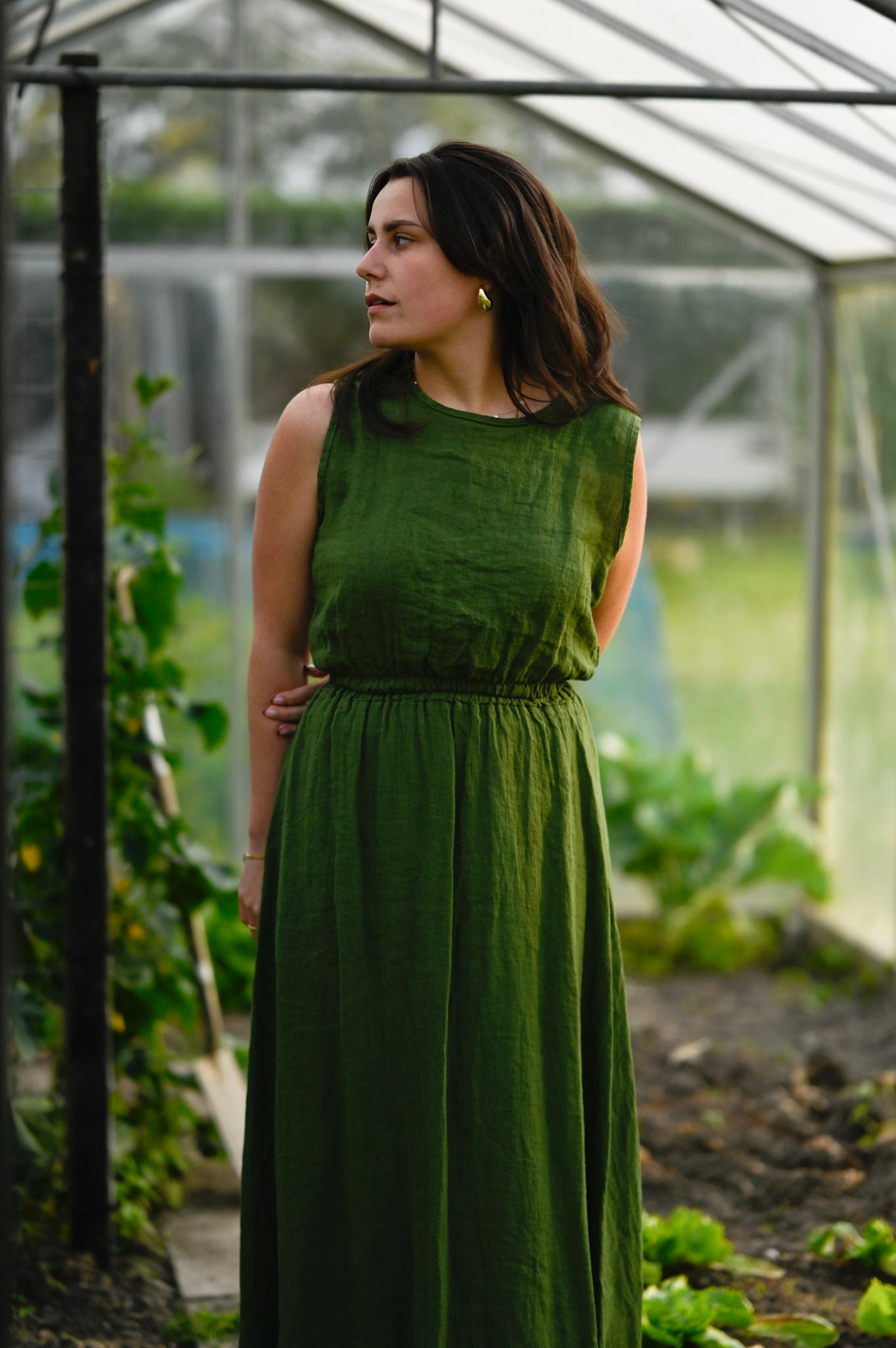 Linnen set green