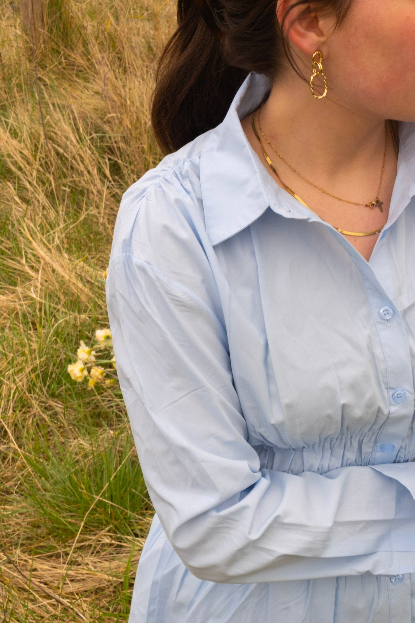 Blouse blauw