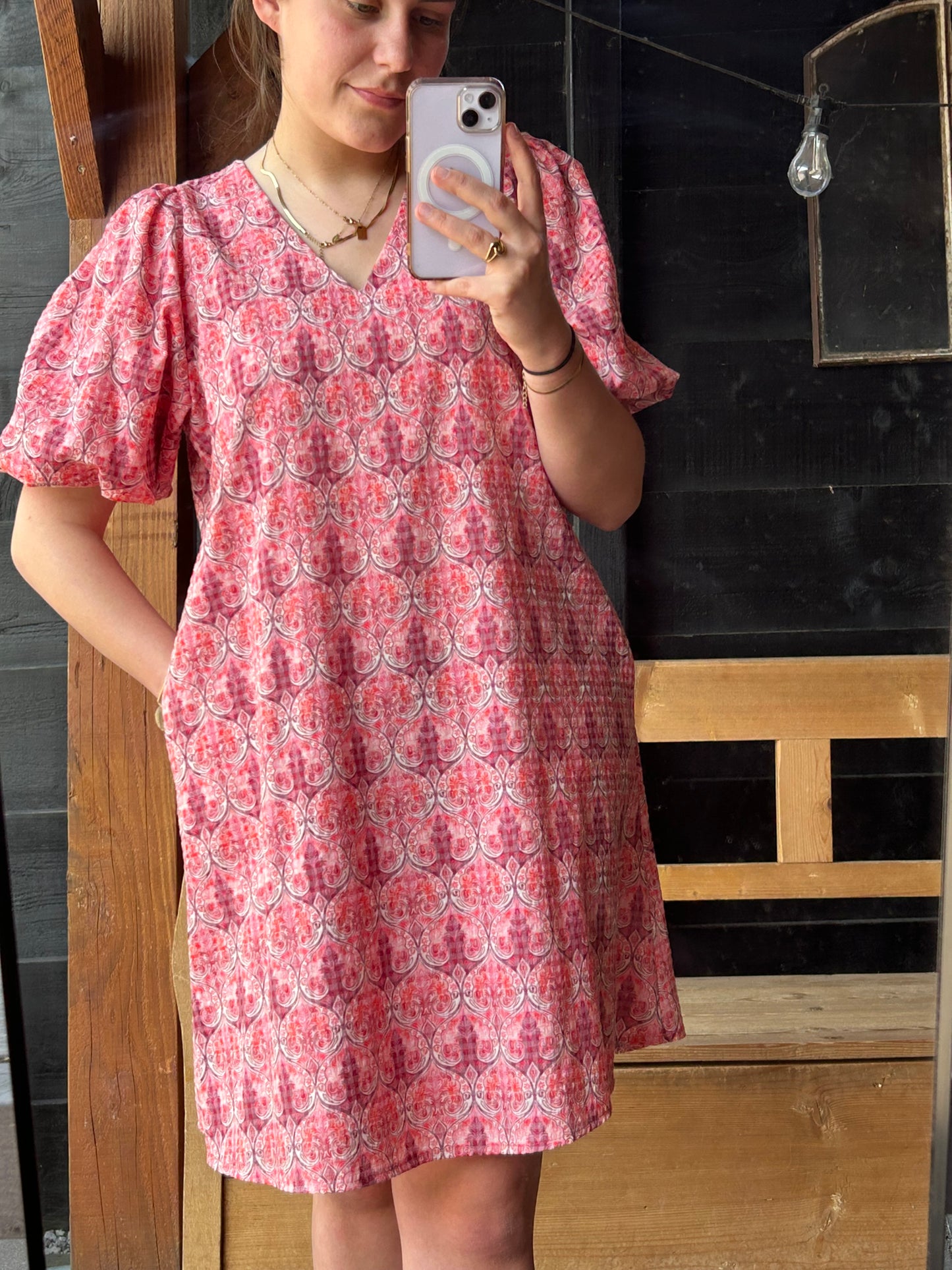 Azzurro jurk Roze