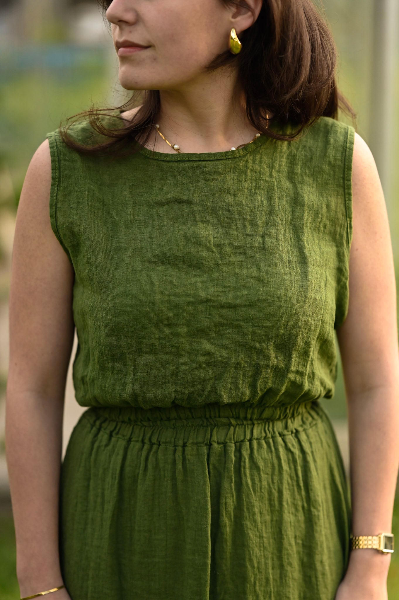 Linnen set green
