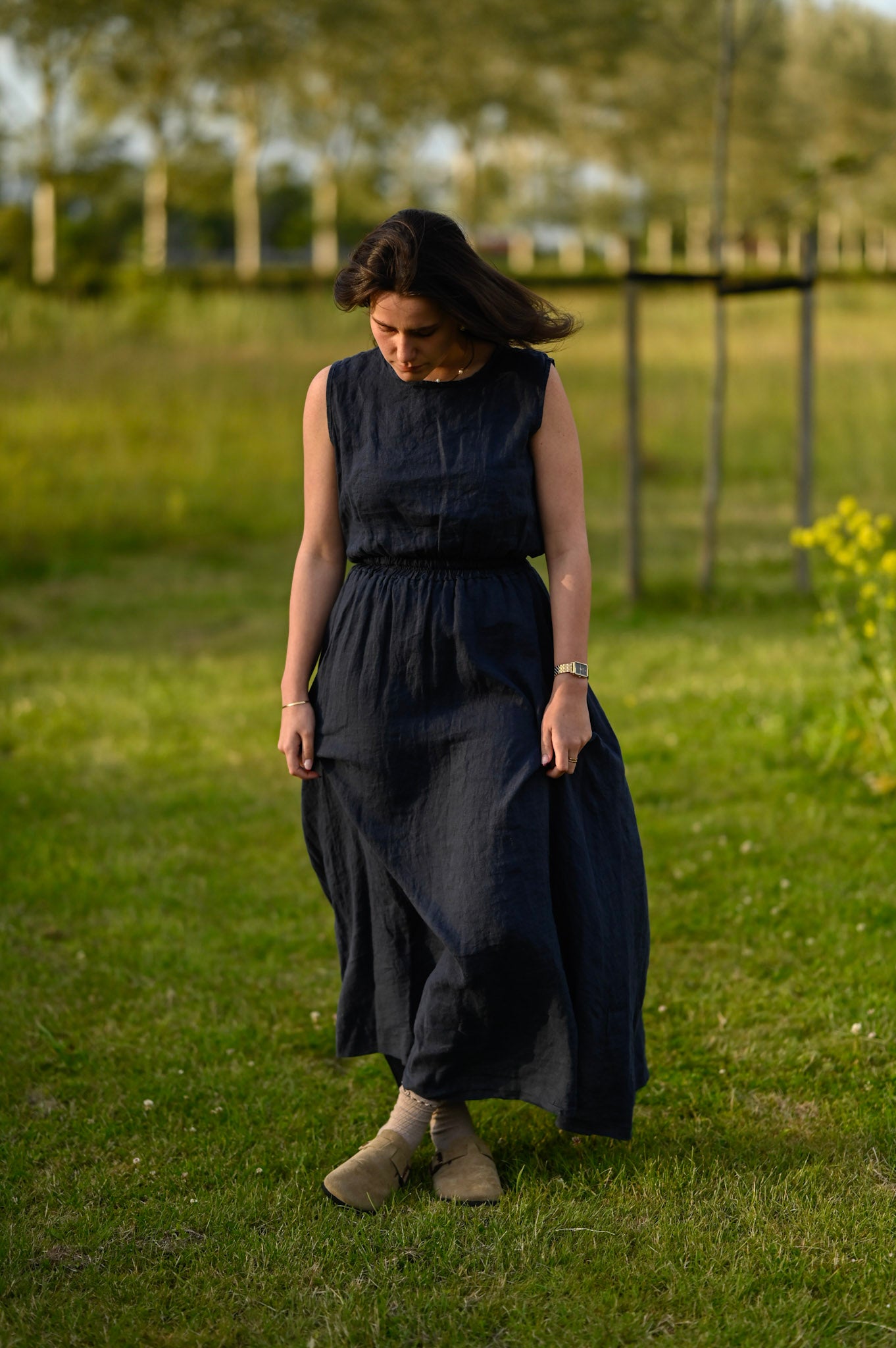 Linnen set navy