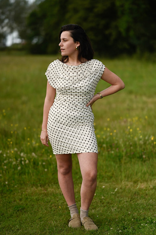 Polkadot mesh jurk
