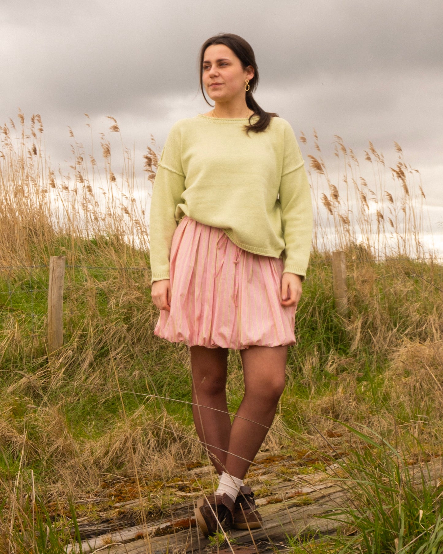 Basic knit trui groen