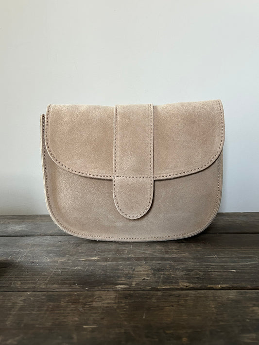 Beige suède tasje