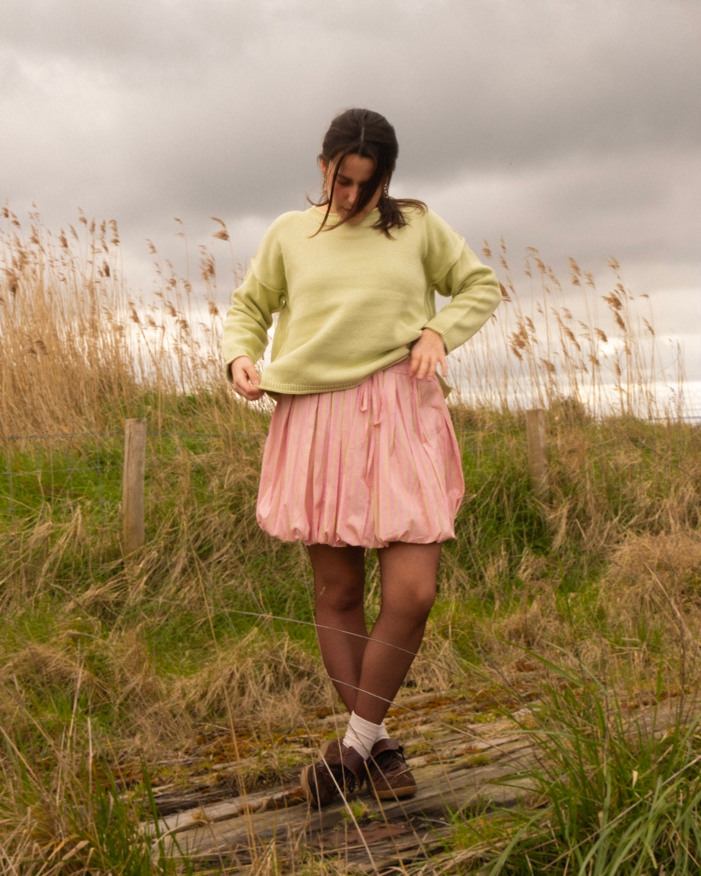 Basic knit trui groen