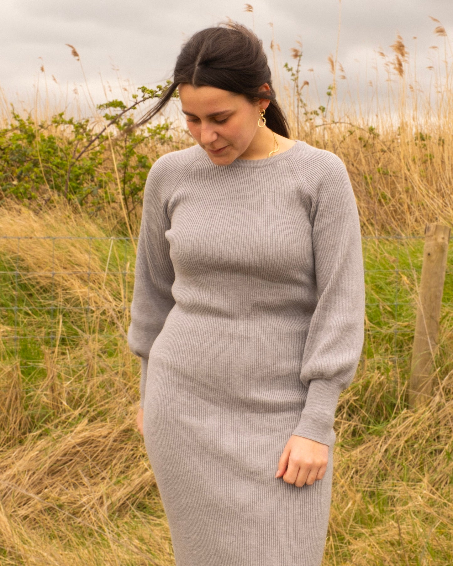 Bodycon jurk grijs