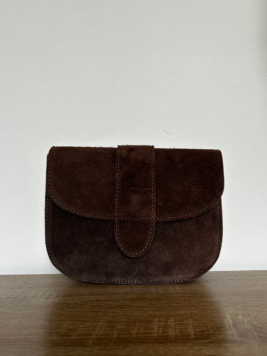 Bruin suède tasje