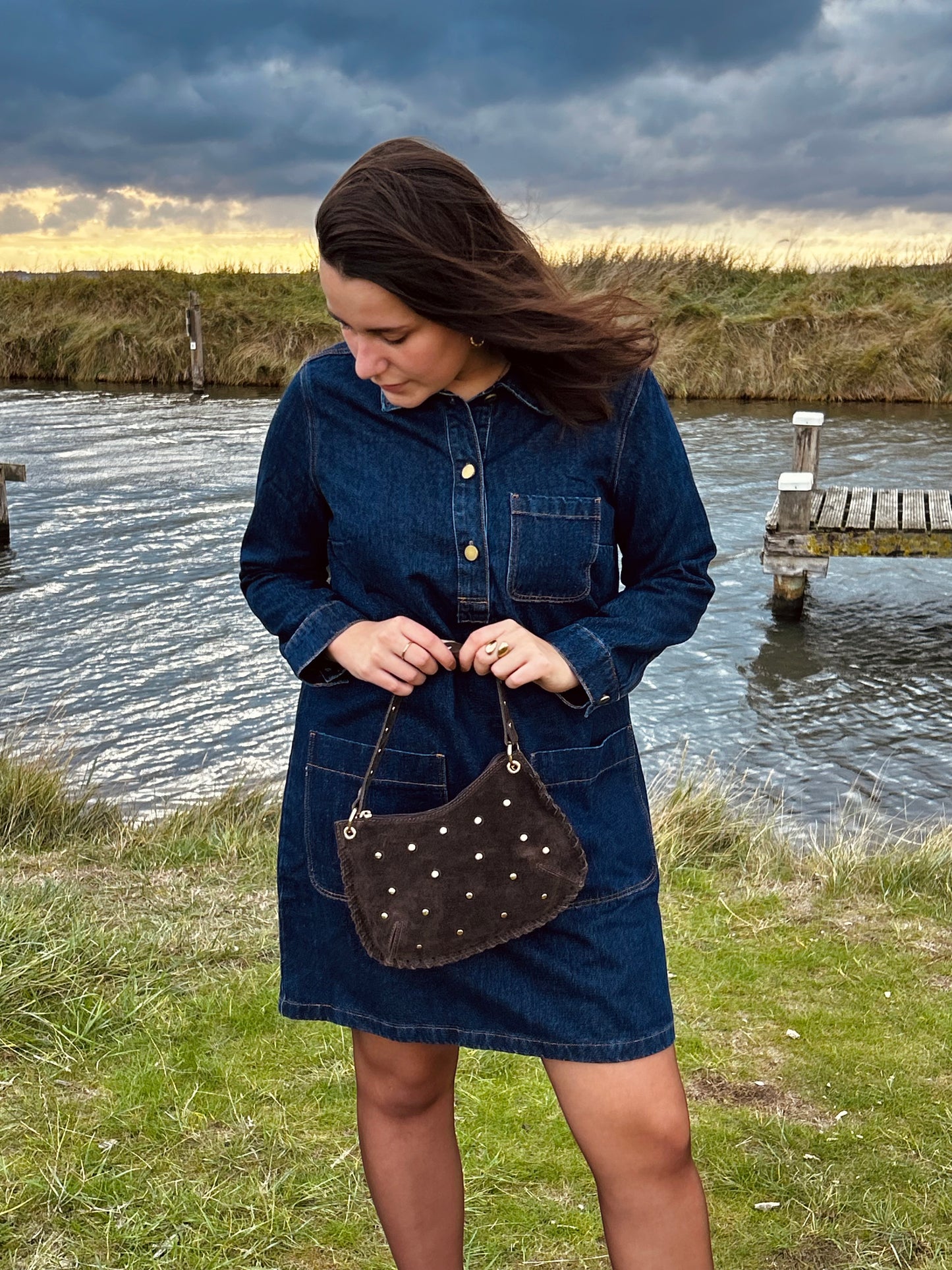 Spijkerjurkje oraije