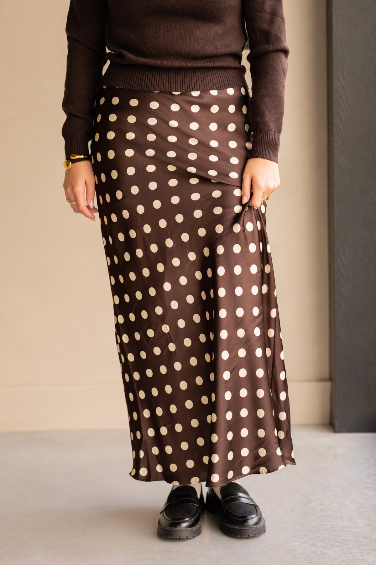 Polkadot rok bruin