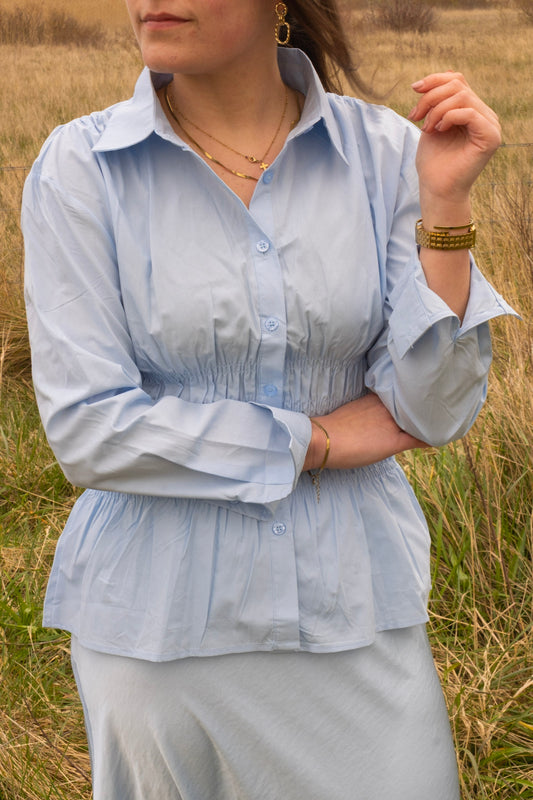 Blouse blauw