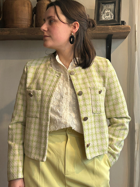 Tweed jasje groen