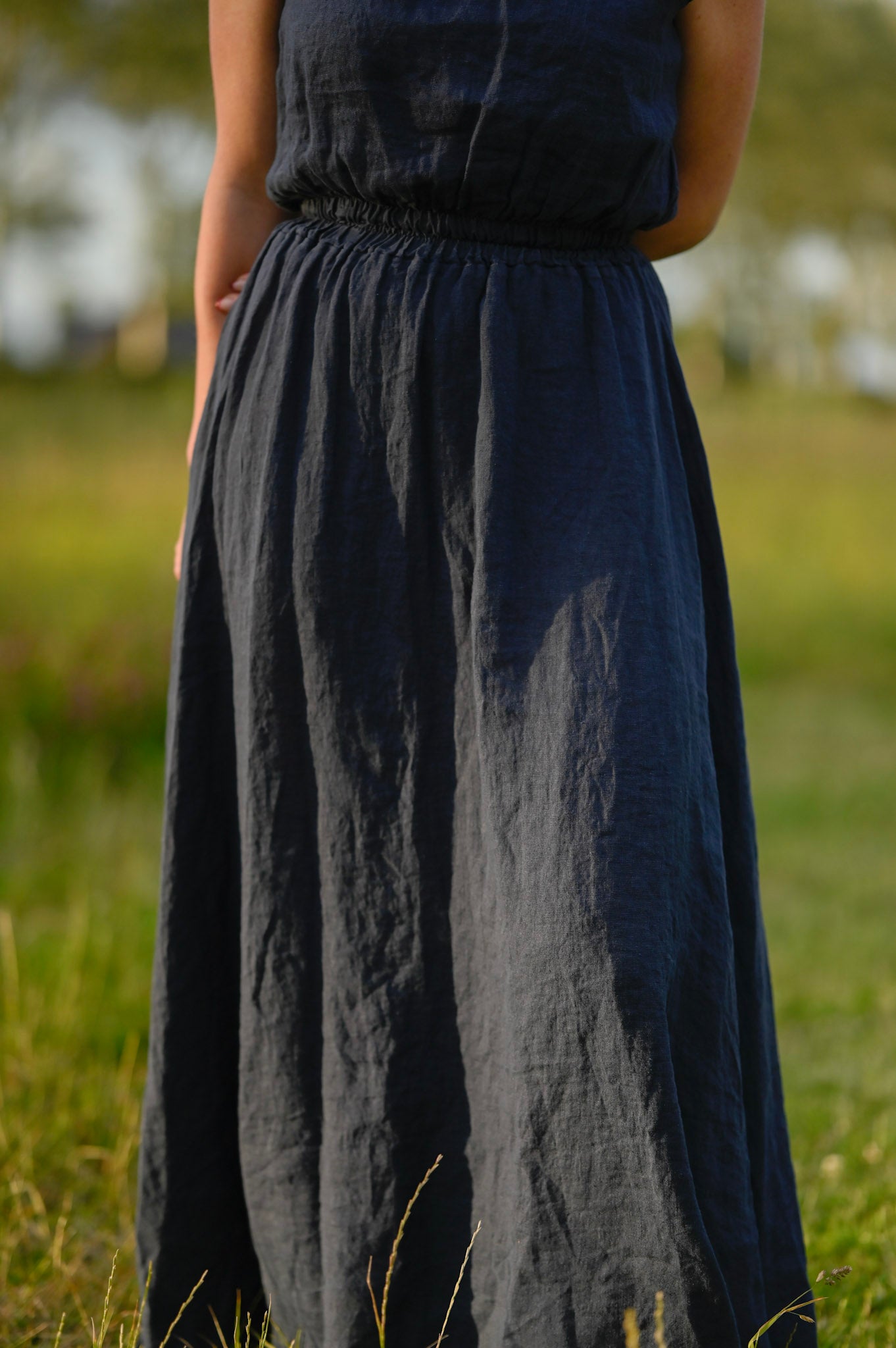 Linnen set navy